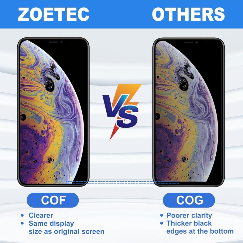 ZOETEC Screen Replacement for iPhone Xs Max, [Support Face ID] Full HD Retina Display Touch Screen Digitizer Frame Assembly with Repair Tools Kit - Image 4